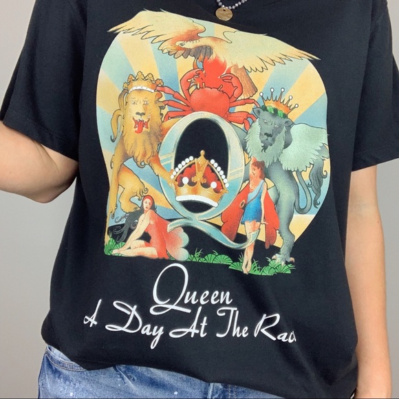 Queen Graphic Band Tee Black XL XXL - Picture 5 of 6